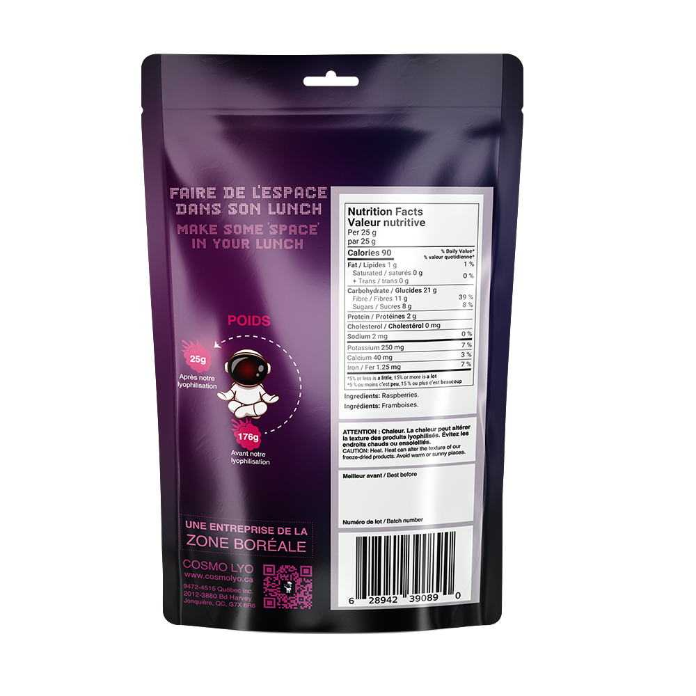 Framboises lyophilisées 25g – Image 2