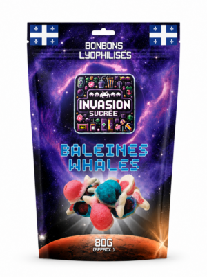 Bonbons lyophilisés baleines gélifiées - sachet Invasion Sucrée
