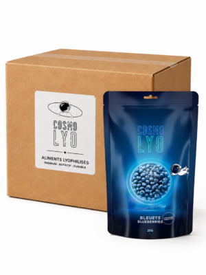 Boîte de 24 sachets de bleuets lyophilisés 25g pour détaillants