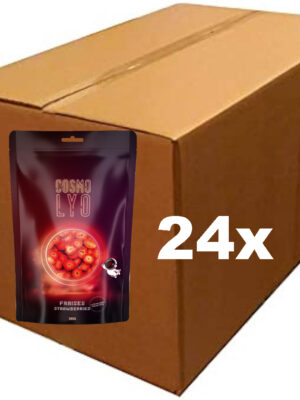 Boîte de 24 sachets de fraises lyophilisées