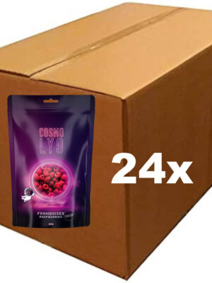 Boîte de 24 sachets de framboises lyophilisées