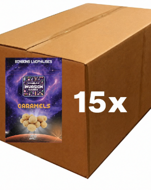 Boîte de 15 sachets de caramels lyophilisés
