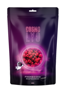 Sachet de framboises lyophilisées 25g