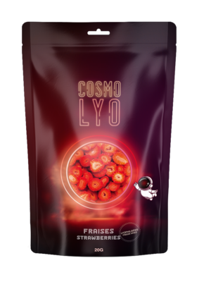 Sachet de fraises lyophilisées 20g
