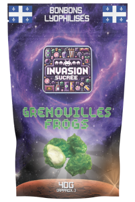 Sachet de bonbons lyophilisés - Grenouilles gélifiées