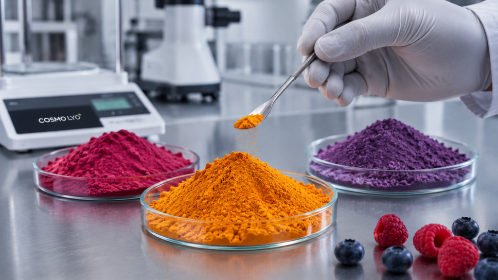 Poudres de fruits lyophilisés pour pâtisseries et formulations professionnelles
