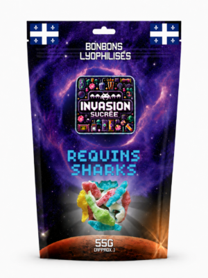 Bonbons lyophilisés requins gélifiés - sachet Invasion Sucrée