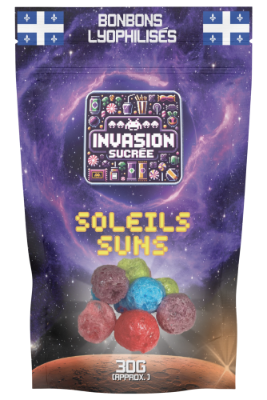 Sachet de bonbons lyophilisés - Soleils fruités