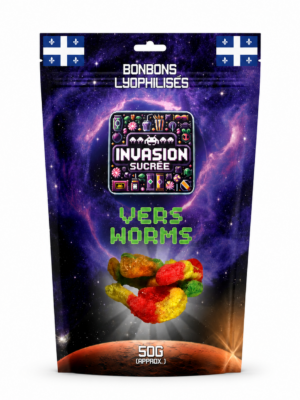 Bonbons lyophilisés vers sûrs - sachet Invasion Sucrée