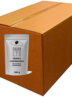Boîte de 4 sachets de fraises lyophilisées (1,2KG)