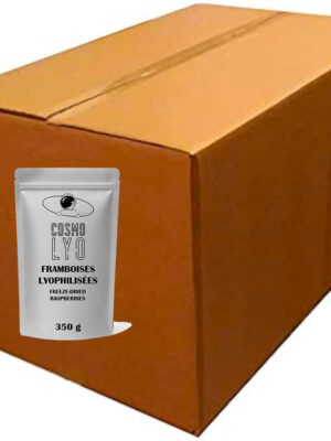 Boîte de 4 sachets de framboises lyophilisées (1,4KG)