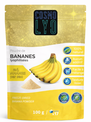 Poudre de bananes lyophilisées 100g pour pâtisserie