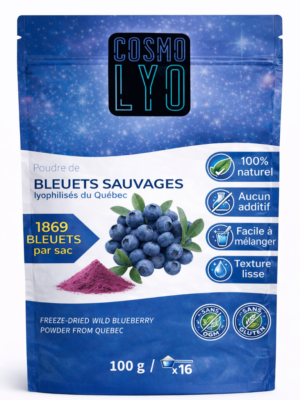Poudre de bleuets lyophilisés 100g pour pâtisserie