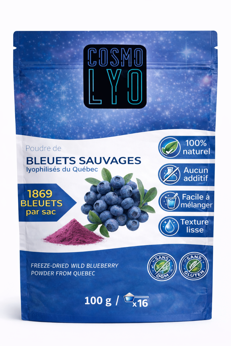 Poudre de bleuets lyophilisés 100g pour pâtisserie