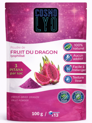Poudre de fruit du dragon lyophilisé 100g pour pâtisserie