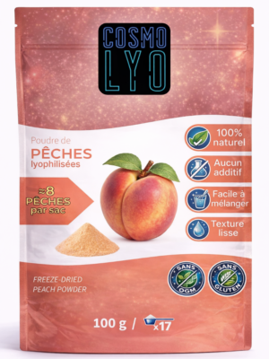 Poudre de pêches lyophilisées 100g pour pâtisserie