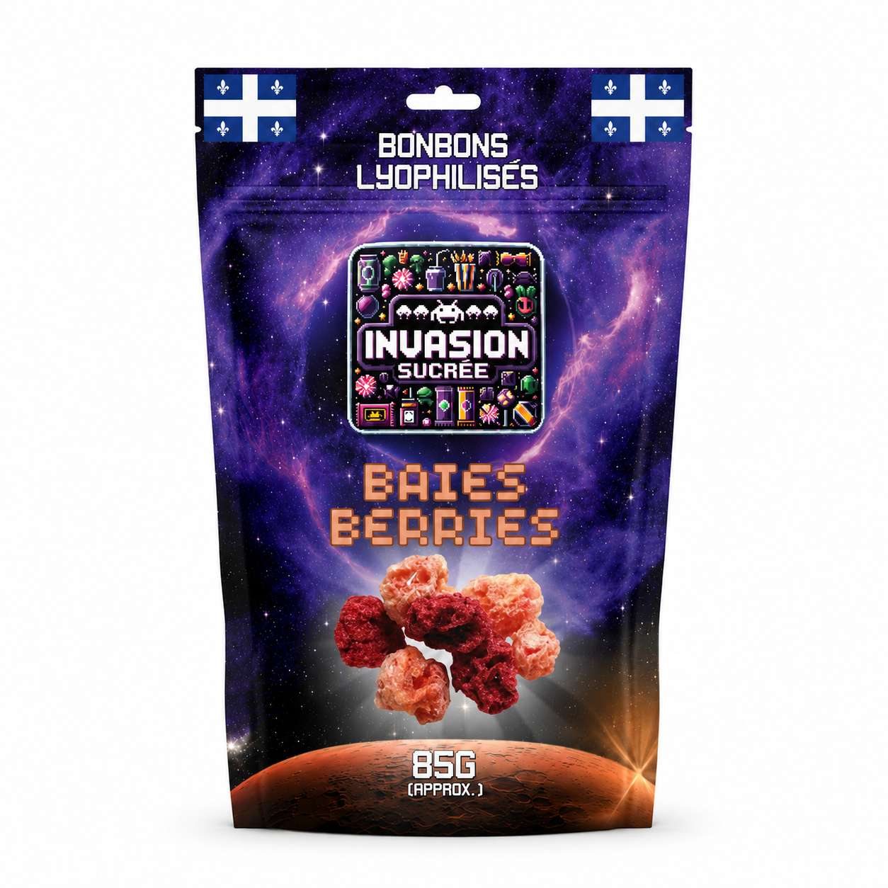 Bonbons lyophilisés aux baies - sachet Invasion Sucrée