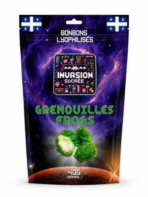 Bonbons lyophilisés grenouilles gélifiées - sachet Invasion Sucrée