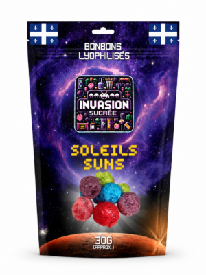 Bonbons lyophilisés soleils fruités - sachet Invasion Sucrée