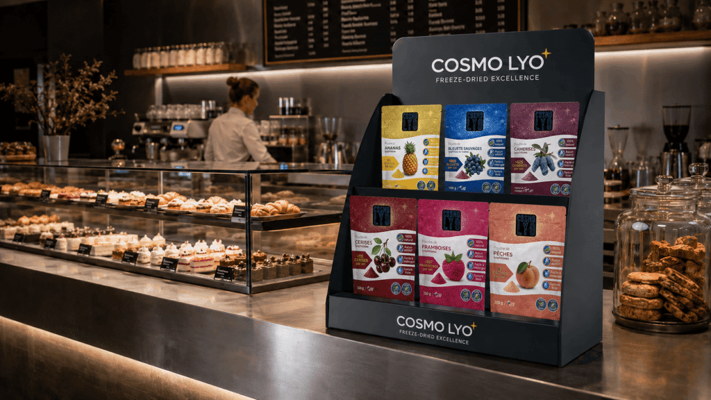 Solution de présentation au détail des produits Cosmo Lyo